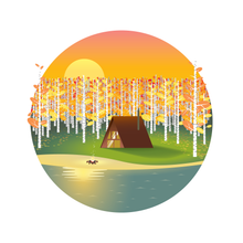 Cabin in Fall Art Print — 8 × 10 in