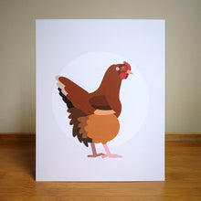 Rose the Rhode Island Red Art Print — 8 × 10 in