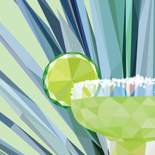 Margarita - polygonal cocktail art detail view 1