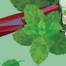 Mojito - polygonal cocktail art detail view 2
