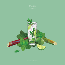 Mojito - polygonal cocktail art full image